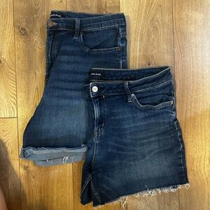 Calvin Klein Jeans Indigo Denim Cut Off Shorts